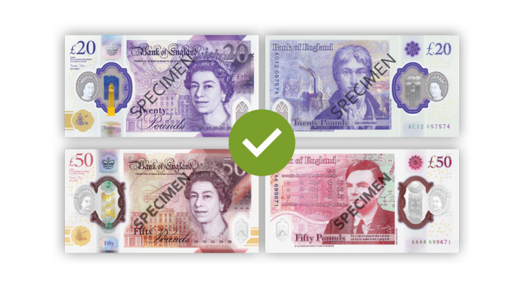 Approved polymer banknotes